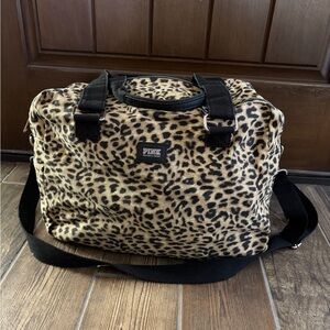 VS PINK cheetah weekend bag